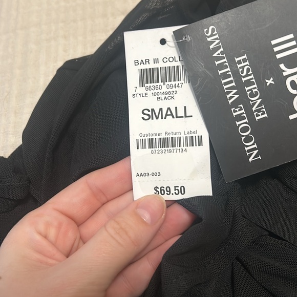 NWT Bar III mesh wrap shirt - Picture 4 of 4